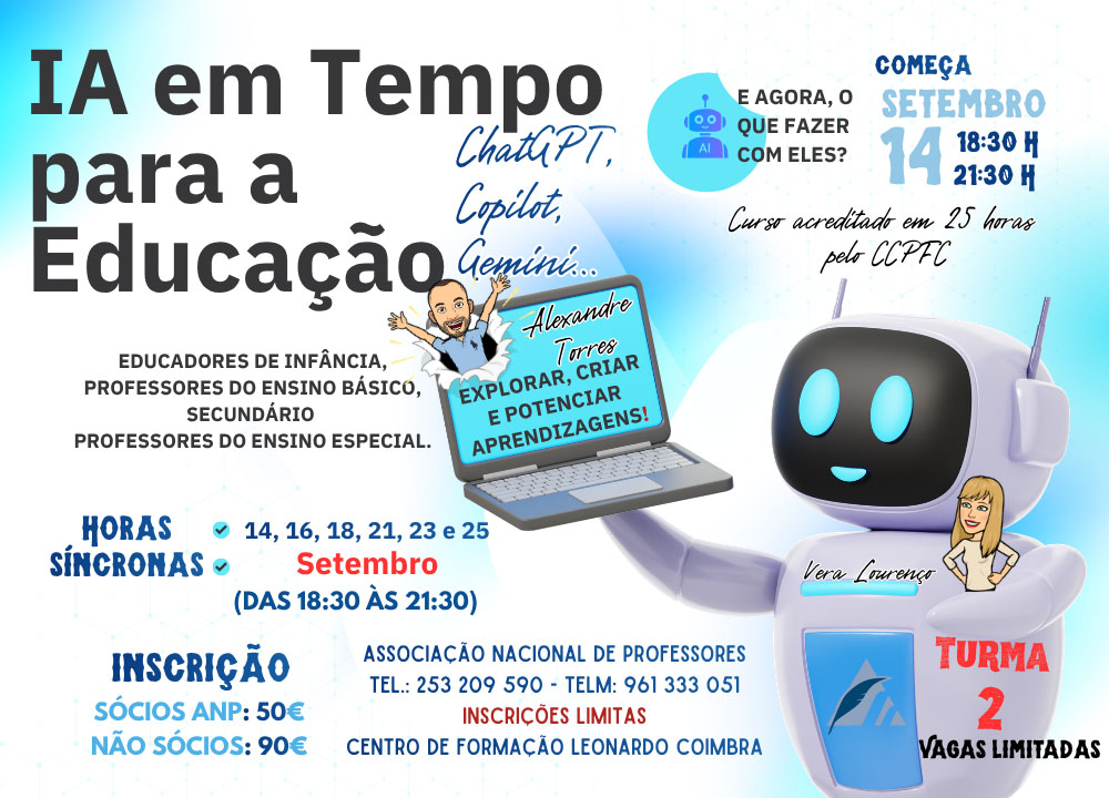 IA em tempo para a Educação: ChatGPT, Copilot, Gemini...